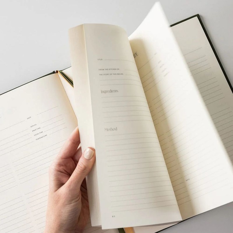 Bespoke Letterpress Heirloom Recipe Book Journal, Pears