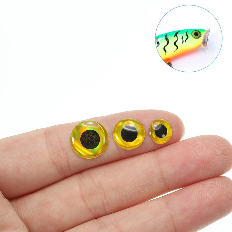 PATIKIL Fishing Lure 3D Eyes 10mm, 100Pcs Waterproof Artificial Fish