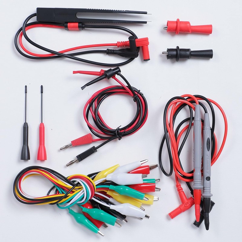 TKDMR 19Pcs Electrical Multimeter Test Leads Set with Alligator Clips
