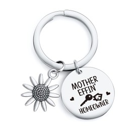 RSZOTW Mother Effin Homeowner Gift Housewarming Keychain New Home Jewelry New Home Gift Housewarming Jewelry New House Jewelry Mother Effin Homeowner Keychain