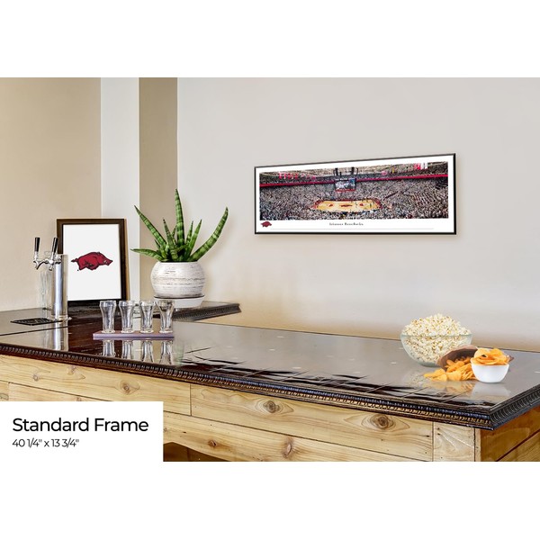 Arkansas Razorbacks Basketball - 40.25x13.75-inch Standard Framed Print by Blakeway