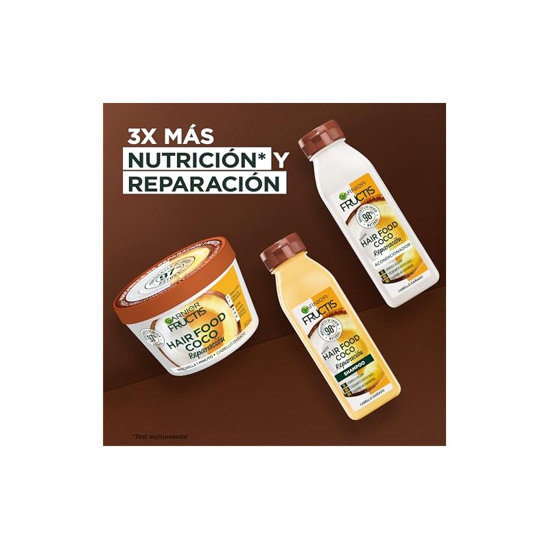 Kit Garnier Fructis HairFood Coco Rutina para cabello dañado