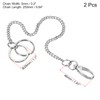 PATIKIL Wallet Chain Keychain with Keyrings Clasp 10", 2 Pack