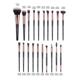 20 Brochas Maquillaje Profesional Esponjas Neceseres Cuencos Color Estilo 1
