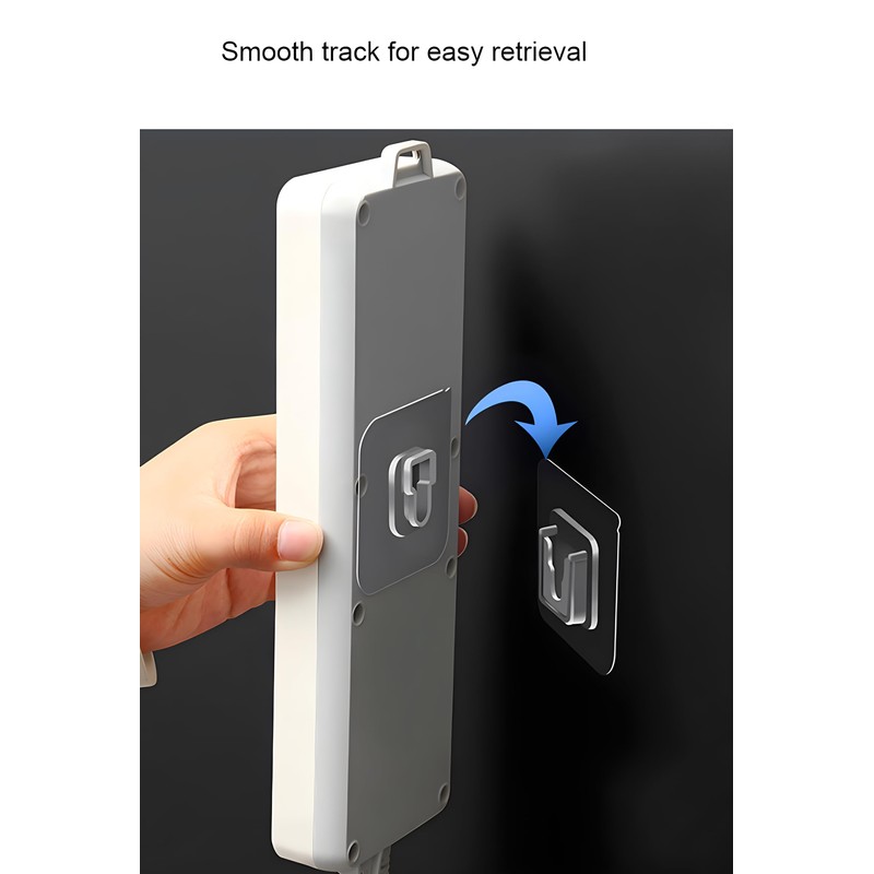 YOFAN 10 Pairs Clear Double-Sided Adhesive Wall Hooks - Mounted