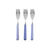Home Provence Set of 6 Forks Stainless Steel Decoration Blue