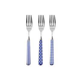Home Provence Set of 6 Forks Stainless Steel Decoration Blue