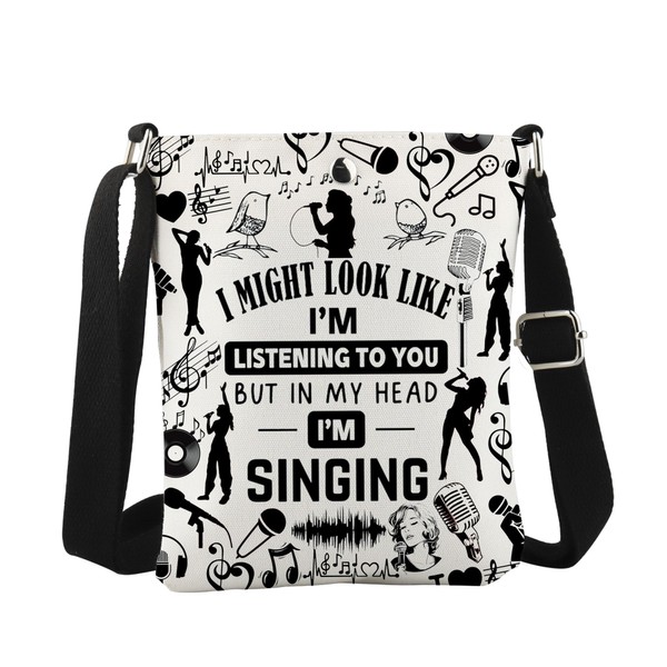 JTOUK Singing Lover Merch Singing Inspired Crossbody Bag Singing Inspirational