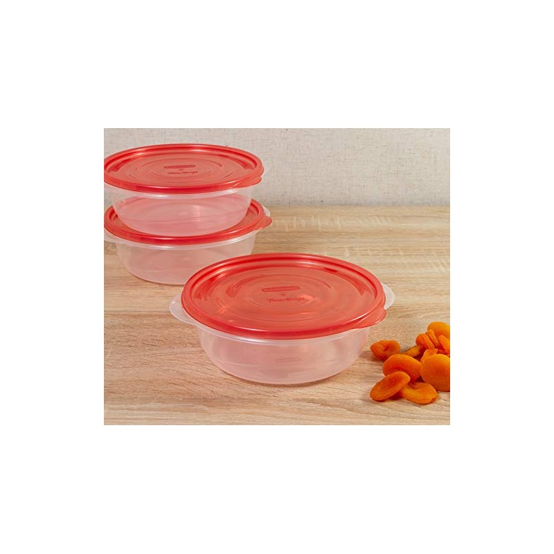 Rubbermaid TakeAlongs Food Storage Container, 5 Cup, 3 Count