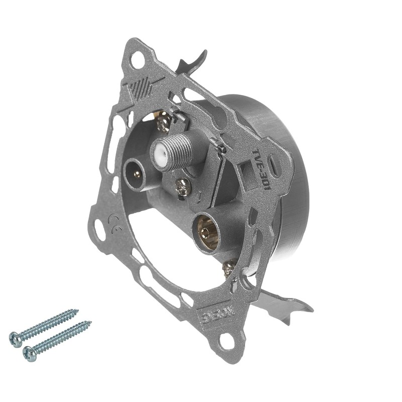 EDISION Antenna socket satellite universal TVE-301, terminal socket flush-mounted TV-R-SAT
