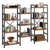 SUPERJARE Triple 4 Tier Bookshelf, Bookcase with 11 Open Display