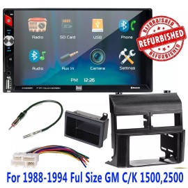 Dual Electronics REFURBISHED 6.2" Bluetooth USB,AUX Car Stereo Radio Kit for 1988-94 GM C/K 1500
