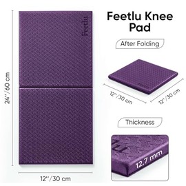 Rodillera de Yoga, Cojín para Ejercicio, Rodillera Plegable, 1/2" de Grosor 24"x12", Elimina el Dolor Durante Yoga o Ejercicio – Extra Acolchonado y S