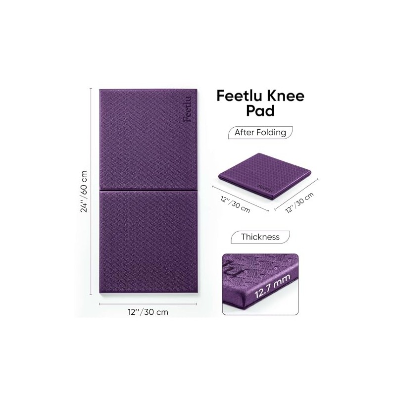 Rodillera de Yoga, Cojín para Ejercicio, Rodillera Plegable, 1/2" de