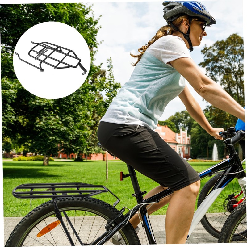 Mikinona Durable Folding Bike Luggage Carrier Rack Lightweight Rear Shelf