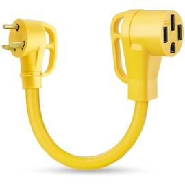 Kohree 30 Amp to 50 Amp RV Plug Adapter 18", Heavy Duty RV Dogbone Electrical Adapter 30A Male to 50A Female Power Cord with Grip Handle, 125V/3750W