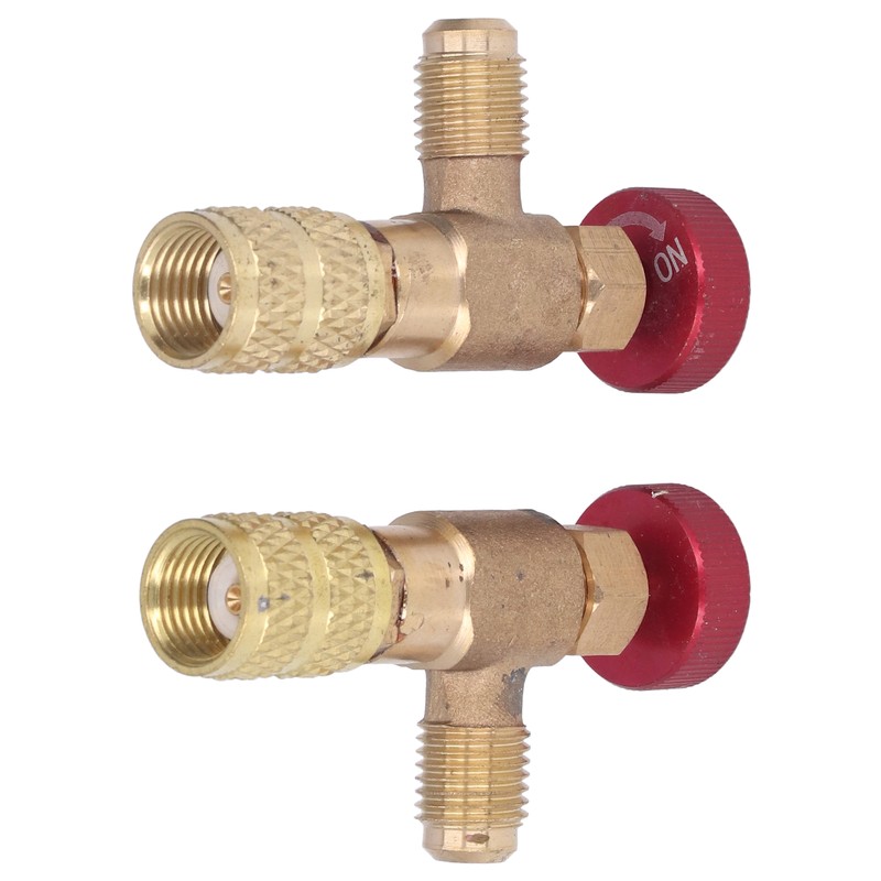 2PCS Refrigeration Control Valve 1/4SAE Male Thread 5/16SAE Female Thread