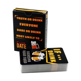 Bojueshaw 50pcs Dare & Drink Card Game for Adults,Hilarious Party Game,Fun Icebreaker Drinking Games for Birthdays,Hens Nights & Social Gatherings