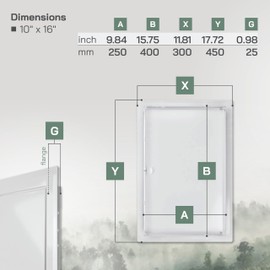 Vent Systems 10" x 16" Inch Lockable Metal Access Panel with Key - Access Door for Inspection, Plumbing and Electrical Utility Service - Drywall, Wall and Ceiling Mount Wall Plate - Crawl Space Door