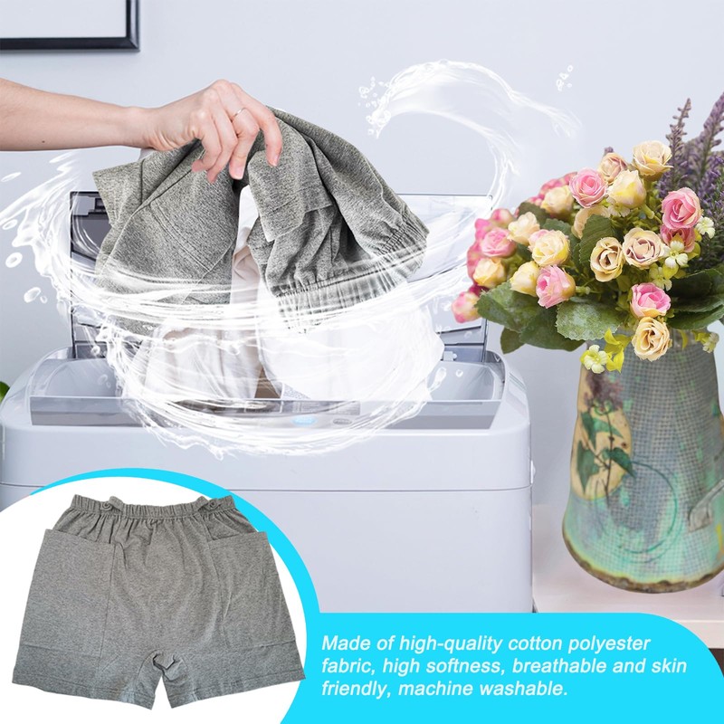 2 Pack Nephrostomy Bag Shorts, Urine Bag Pants, Catheter Bag