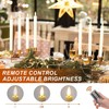 Sunjas 6PCS Flameless Taper Candles with 3D Flickering Flame Battery