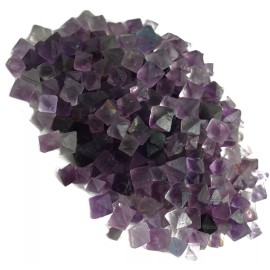 1 lb  Fluorite Octahedron Purple Crystals - MINI - Bulk Lot - FLUOCTMNPU1LB