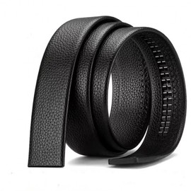 Men's Durable Automatic Buckle Running Belt - PVC Body, Anti-Scratch Edge, 120cm, Black Buckle 15ea