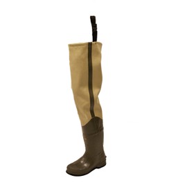 Frogg Toggs Bull Frogg 3-ply PVC Canvas Bootfoot Hip Wader, Cleated or Felt Outsole