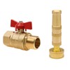 GHT 3/4 Brass Garden Hose Shut Off Valve & Adjustable