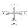 PATIKIL Multi Function Cross Key Cross Key Cross Con Zinc