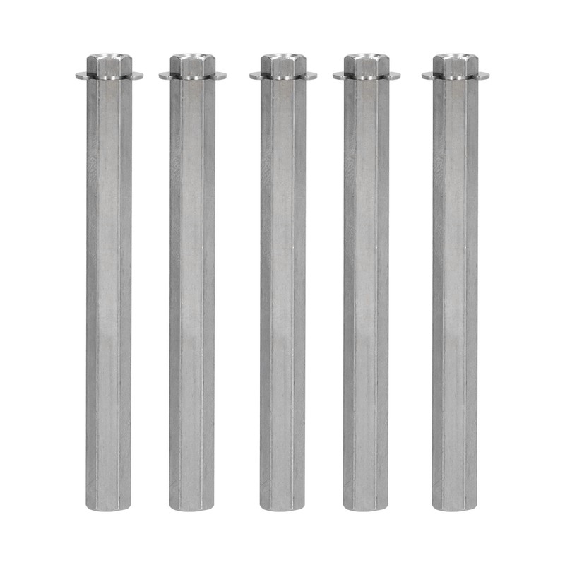 5Pcs Long Rod Nut Hex Coupling Female Threaded Straight Bar