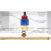 T & T Hardware Ceramic Pressure Balance Cartridge Replacement, 40mm,Pioneer