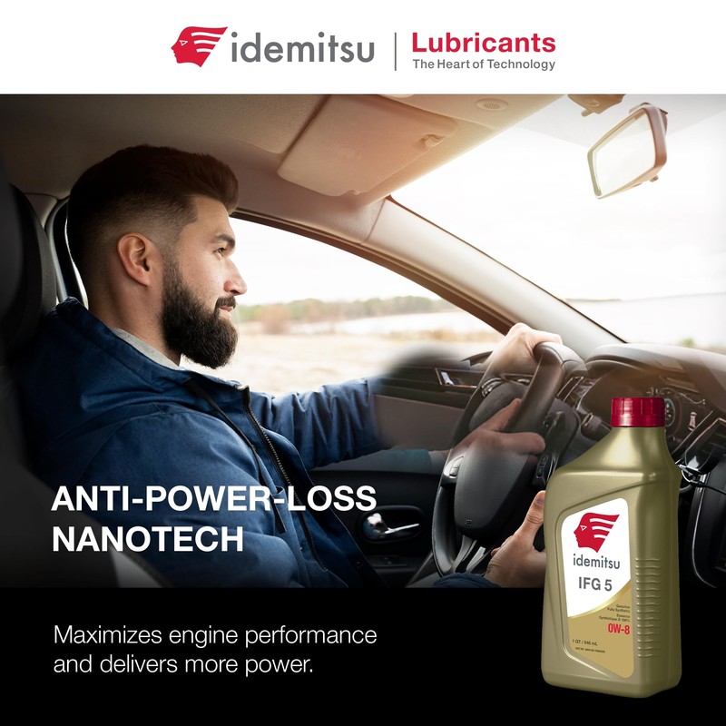 Idemitsu IFG 5 0W-8 Fully Synthetic Engine Oil (1 Quart,