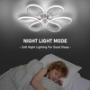 HLILCEH 26inch Modern LED Ceiling Light, 6 Rings Flower Flush