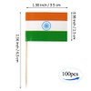 QQSD India Toothpick Flag Indian Small Mini Cupcake Topper Flags,100