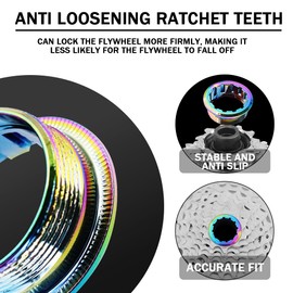 alltoo Bicycle 12 Speed Titanium Alloy Freewheel Lock Cover MS Hub Body for-Shimano M7100 6100 8100 9100 SLX XT XTR (Multy)