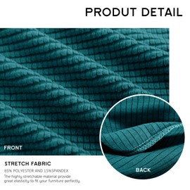 Hokway Stretch Couch Cushion Slipcovers Reversible Cushion Protector Slipcovers Sofa Cushion Protector Covers(Teal, Small)