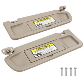 HQPASFY Sun Visor Compatible with 2006-2011 Honda Civic, Left Driver Side and Right Passenger Side Sunvisor Replaces# 83280-SNA-A01ZA 83230-SNA-A01ZA (Warm Gray)