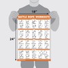 QuickFit Battle Rope Workout Poster - Laminated - Illustrated Exercise