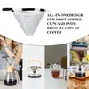 Pour Over Coffee Dripper Slow Drip Paperless Coffee Filter, Double