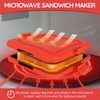 Microwave Sandwich Maker,Microwave Sandwich Toast Maker,Toast Panini Press,Dishwasher Safe,No Power