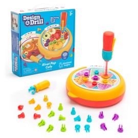 Educational Insights Design & Drill® Rivet Pop Cafe - Fine Motor STEM Toys, Montessori Learning Toys, Gift for Ages 3+