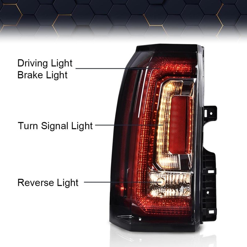 PIT66 LED Tail Light Compatible with GMC Yukon,Yukon XL 2015