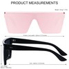LYZOIT Square Oversized Sunglasses for Women Men Big Flat Top