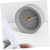 ORFOFE 1pc Industrial Style Mute Clock Light Grey Desktop Clock