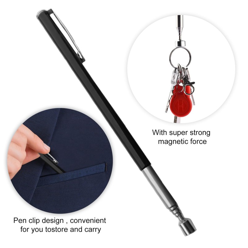3 PCS Magnetic Pickup Tool, Handheld Magnetic Retrieval Tool with