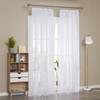 Deconovo Stores Curtains Translucent with Ruffle Tape White Set of