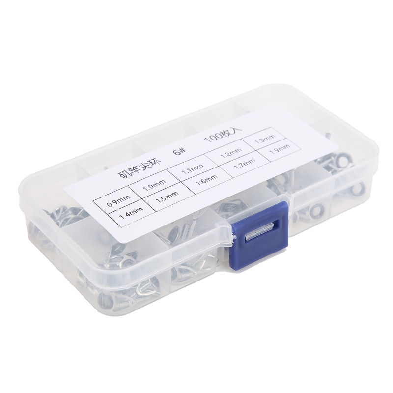 100Pcs Fishing Rod Guide Ring Set Ceramic Guide Eye Sets