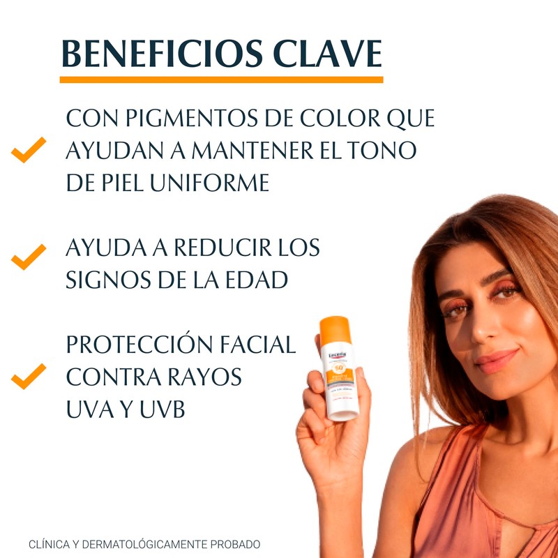 Eucerin Protector solar facial FPS 50+ CC Cream tono medio,