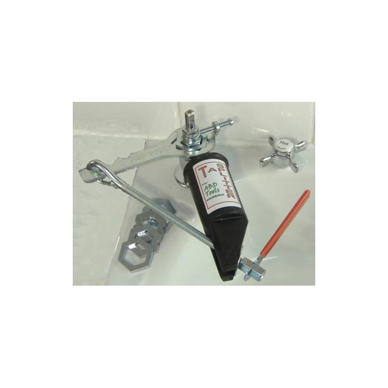 Compact TapSplitter tool for releasing tap head nuts to repair
